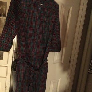 Awesome Lux size L plaid mini dress, 3/4 sleeves